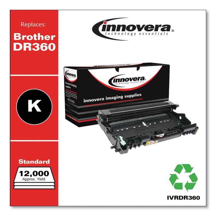 INNOVERA Remanufactured Black Drum Unit, Replacement for DR360, 12,000 Page-Yield (IVRDR360) thumbnail 2