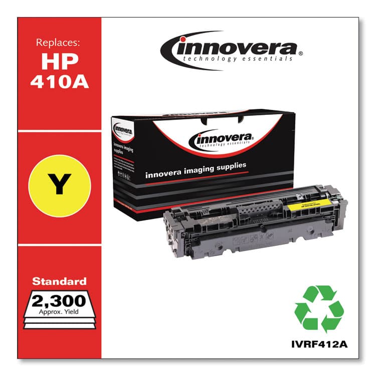 INNOVERA Remanufactured Yellow Toner, Replacement for 410A (CF412A), 2,300 Page-Yield (IVRF412A) thumbnail 2