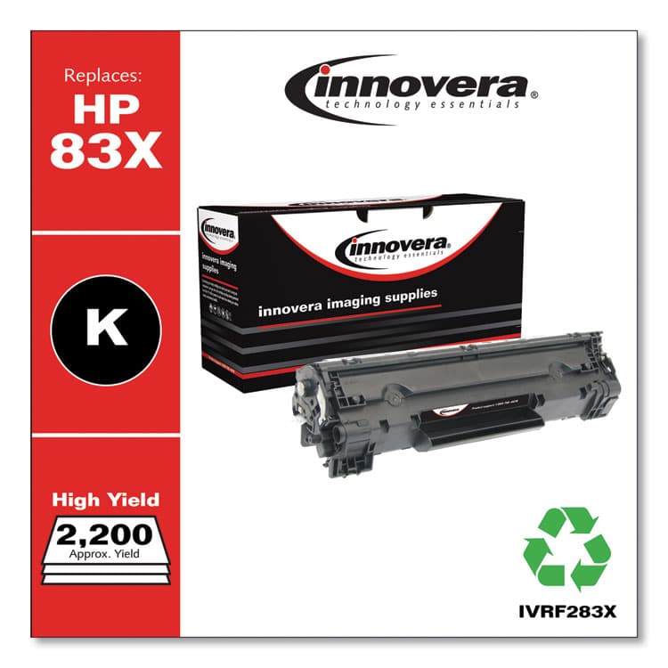 INNOVERA Remanufactured Black High-Yield Toner, Replacement for 83X (CF283X), 2,000 Page-Yield (IVRF283X) thumbnail 2