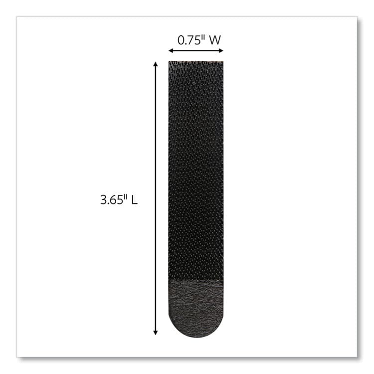 3M/COMMERCIAL TAPE DIV. Damage-Free Hanging Picture Hanging Strip Pairs, Holds Up to 3.75 lb, Large: 0.75" x 3.65", Black, 4/Pack (MMM17206BLK) thumbnail 2