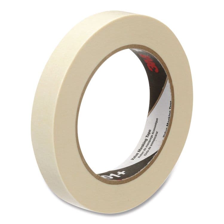 3M/COMMERCIAL TAPE DIV. Value Masking Tape 101+, 3" Core, 0.70" x 60 yds, Tan, 12/Pack (MMM10118) thumbnail 3
