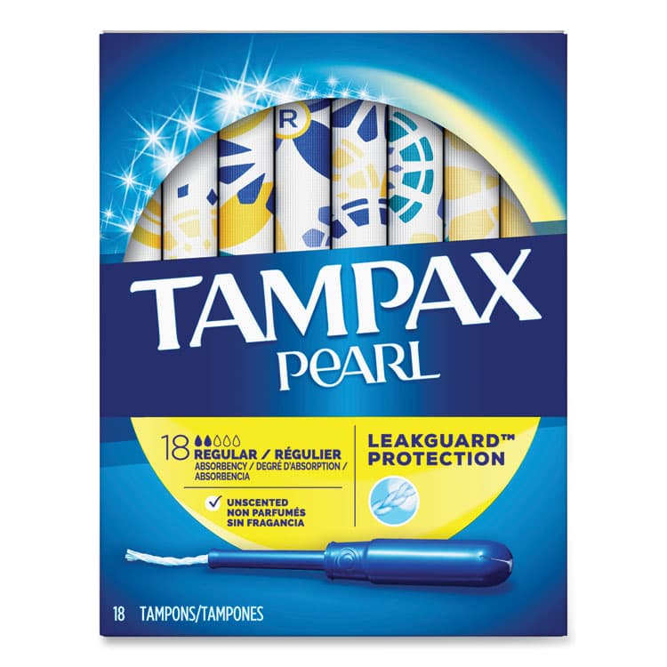 PROCTER & GAMBLE Pearl Tampons, Regular Absorbency, 18/Box (PGC00454)