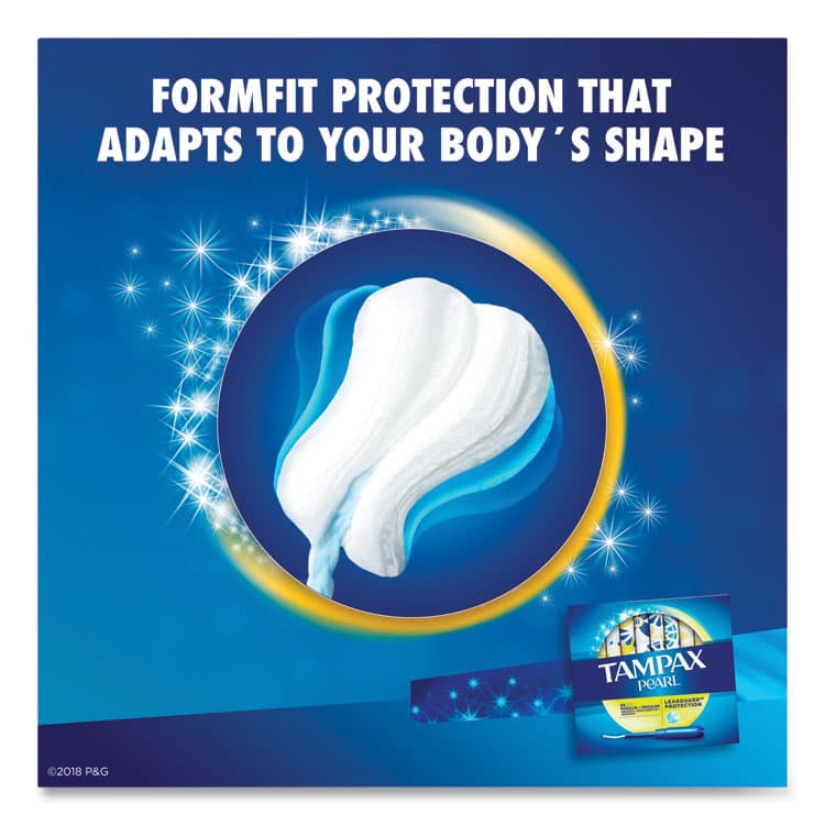 PROCTER & GAMBLE Pearl Tampons, Regular Absorbency, 18/Box (PGC00454) thumbnail 4