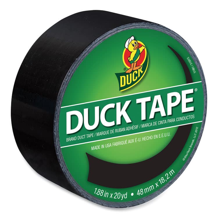 SHURTAPE TECHNOLOGIES Colored Duct Tape, 3" Core, 1.88" x 20 yds, Black (DUC1265013)