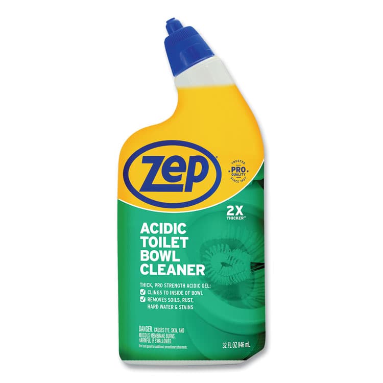 ZEP . Acidic Toilet Bowl Cleaner, Mint, 32 oz Bottle, 12/Carton (ZPEZUATBC32) thumbnail 2