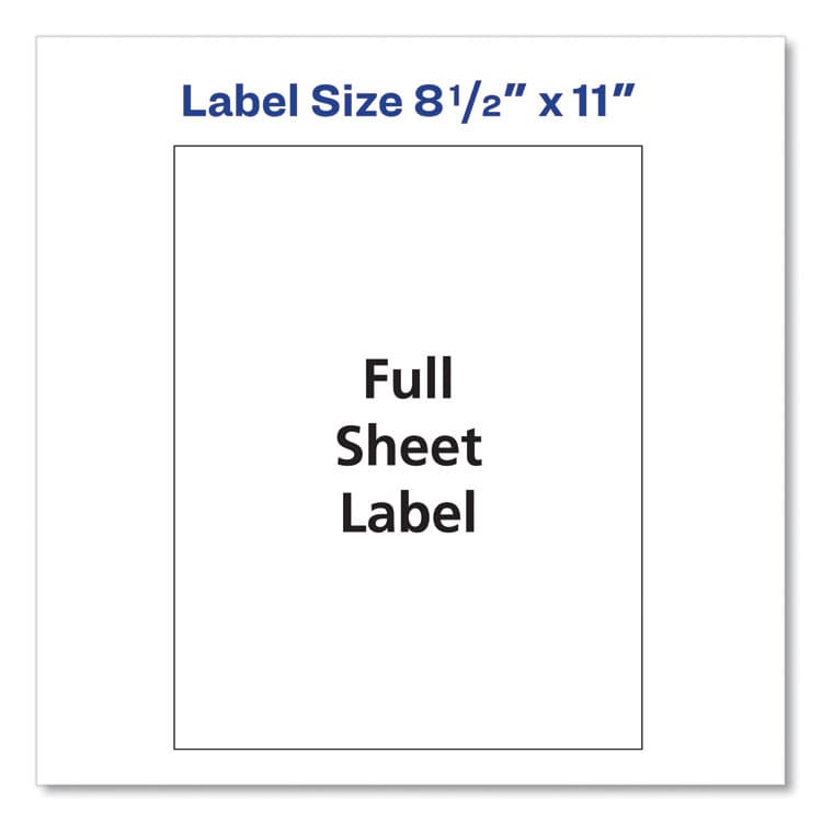 AVERY PRODUCTS CORPORATION Shipping Labels with TrueBlock Technology, Inkjet Printers, 8.5 x 11, White, 100/Box (AVE8465) thumbnail 3
