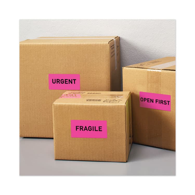 AVERY PRODUCTS CORPORATION High-Visibility Permanent Laser ID Labels, 2 x 4, Neon Magenta, 1000/Box (AVE5974) thumbnail 2