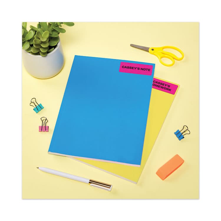 AVERY PRODUCTS CORPORATION High-Visibility Permanent Laser ID Labels, 1 x 2.63, Neon Magenta, 750/Pack (AVE5970) thumbnail 4