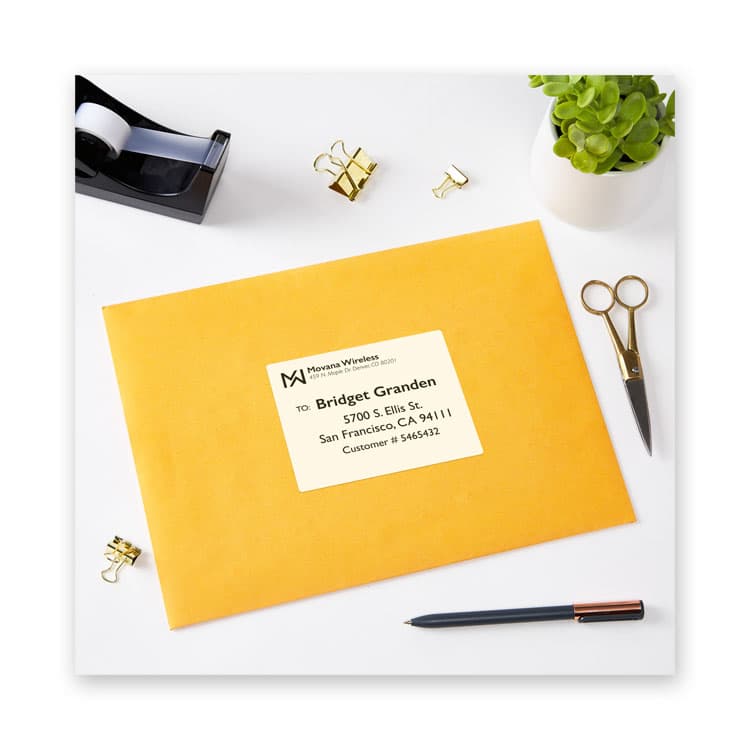 AVERY PRODUCTS CORPORATION Waterproof Shipping Labels with TrueBlock and Sure Feed, Laser Printers, 3.33 x 4, White, 6/Sheet, 50 Sheets/Pack (AVE5524) thumbnail 3