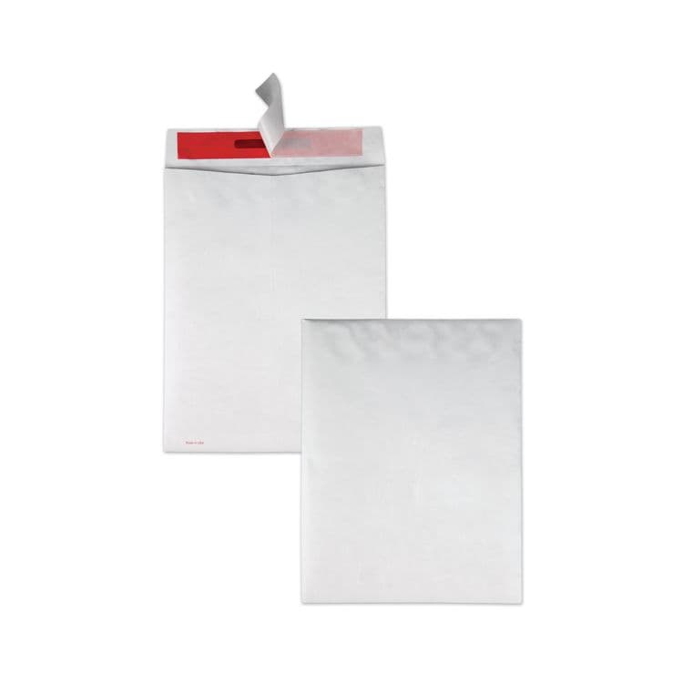 QUALITY PARK PRODUCTS Tamper-Indicating Mailers Made with Tyvek, #13 1/2, Flip-Stik Flap, Redi-Strip Adhesive Closure, 10 x 13, White, 100/Box (QUAR2420)
