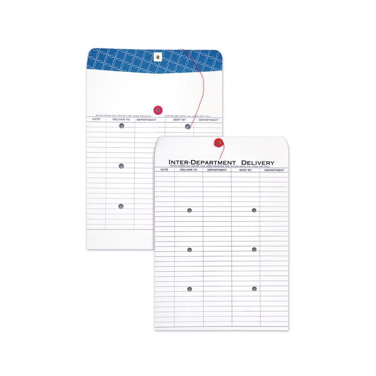 QUALITY PARK PRODUCTS Inter-Department Envelope, #97, Two-Sided Five-Column Format, 10 x 13, White, 100/Box (QUA63663)