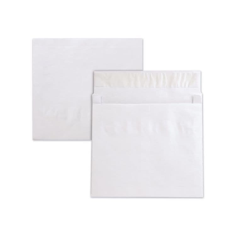 QUALITY PARK PRODUCTS Lightweight 14 lb Tyvek Open End 2" Expansion Mailers, #13 1/2, Square Flap, Redi-Strip Closure, 10 x 13, White, 25/Box (QUAR4611)