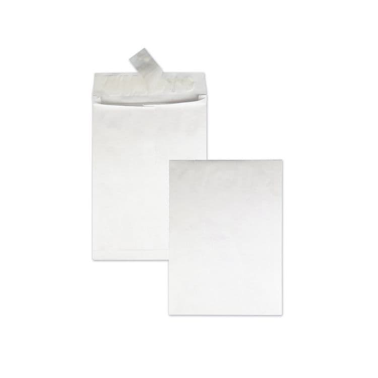 QUALITY PARK PRODUCTS Light 14 lb Tyvek Open End Expansion Mailer Value Pack, #13 1/2, Flip-Stik Flap, Redi-Strip Closure, 10 x 13, White, 100/CT (QUAR4500)