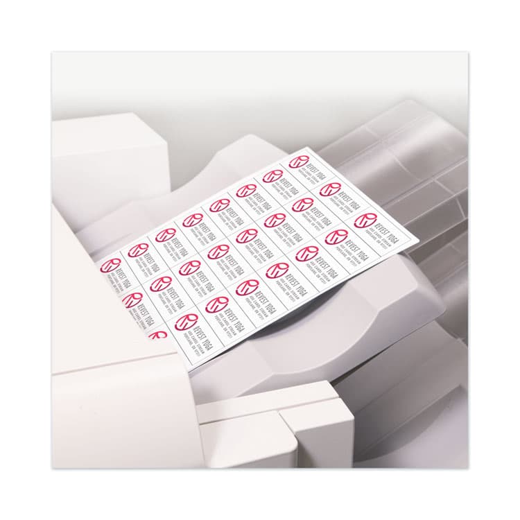 AVERY PRODUCTS CORPORATION Copier Mailing Labels, Copiers, 1.38 x 2.81, White, 24/Sheet, 100 Sheets/Box (AVE5363) thumbnail 3