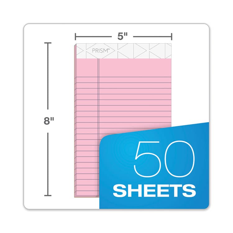 TOPS BUSINESS FORMS Prism + Colored Writing Pads, Narrow Rule, (50) Assorted Pastel Color 5 x 8 Sheets, 6/Pack (TOP63016) thumbnail 3