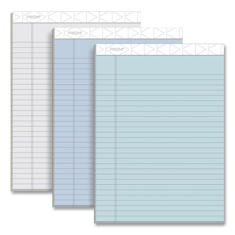 TOPS BUSINESS FORMS Prism + Colored Writing Pads, Wide/Legal Rule, (50) Assorted Pastel Color 8.5 x 11 Sheets, 6/Pack (TOP63116)