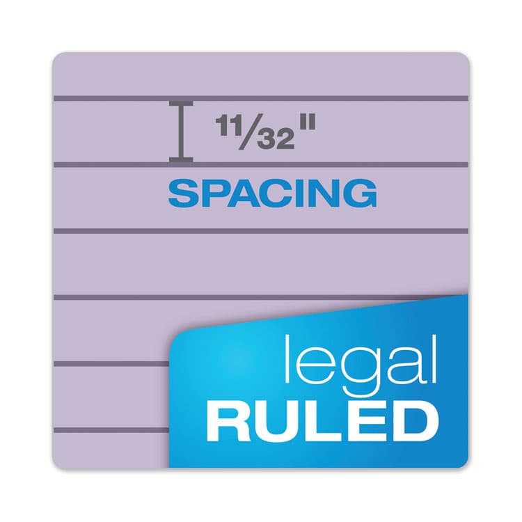 TOPS BUSINESS FORMS Prism + Colored Writing Pads, Wide/Legal Rule, (50) Pastel Orchid 8.5 x 11 Sheets, 12/Pack (TOP63140) thumbnail 4