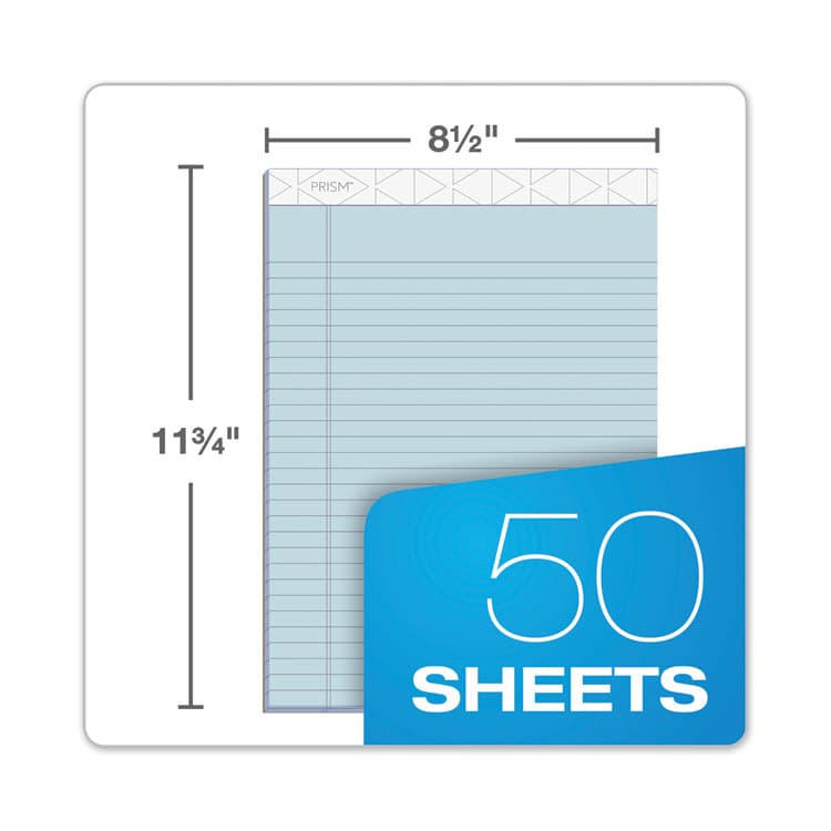 TOPS BUSINESS FORMS Prism + Colored Writing Pads, Wide/Legal Rule, (50) Pastel Blue 8.5 x 11 Sheets, 12/Pack (TOP63120) thumbnail 3