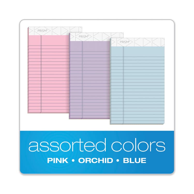 TOPS BUSINESS FORMS Prism + Colored Writing Pads, Narrow Rule, (50) Assorted Pastel Color 5 x 8 Sheets, 6/Pack (TOP63016) thumbnail 2