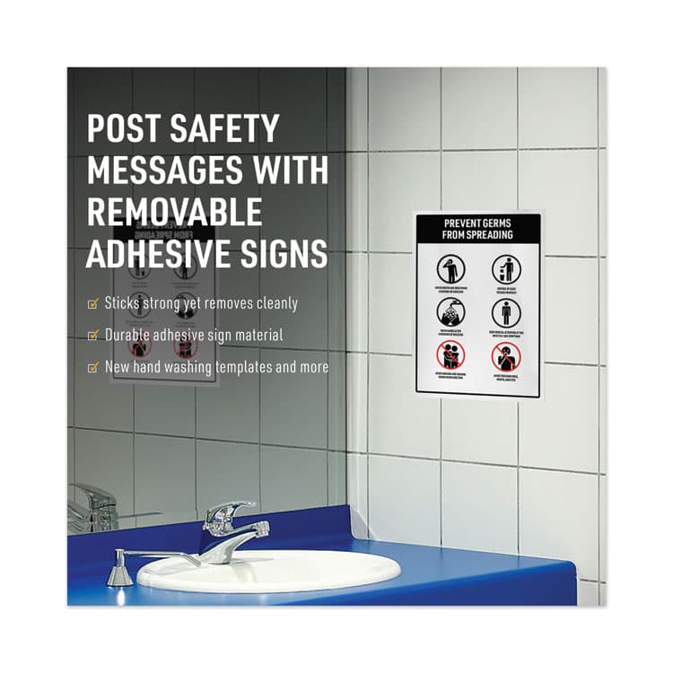 AVERY PRODUCTS CORPORATION Surface Safe Removable Label Safety Signs, Inkjet/Laser Printers, 3.5 x 5, White, 4/Sheet, 15 Sheets/Pack (AVE61514) thumbnail 4