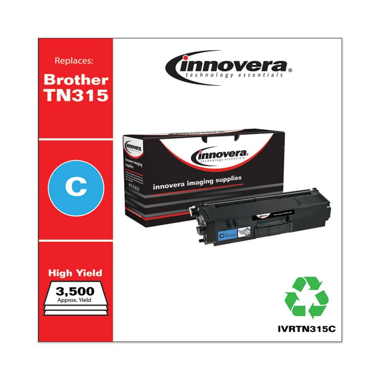INNOVERA Remanufactured Cyan High-Yield Toner, Replacement for TN315C, 3,500 Page-Yield (IVRTN315C) thumbnail 2