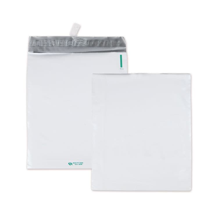 QUALITY PARK PRODUCTS Redi-Strip Poly Expansion Mailer, #4 1/2, Square Flap, Redi-Strip Adhesive Closure, 11 x 13, White, 100/Carton (QUA46390)