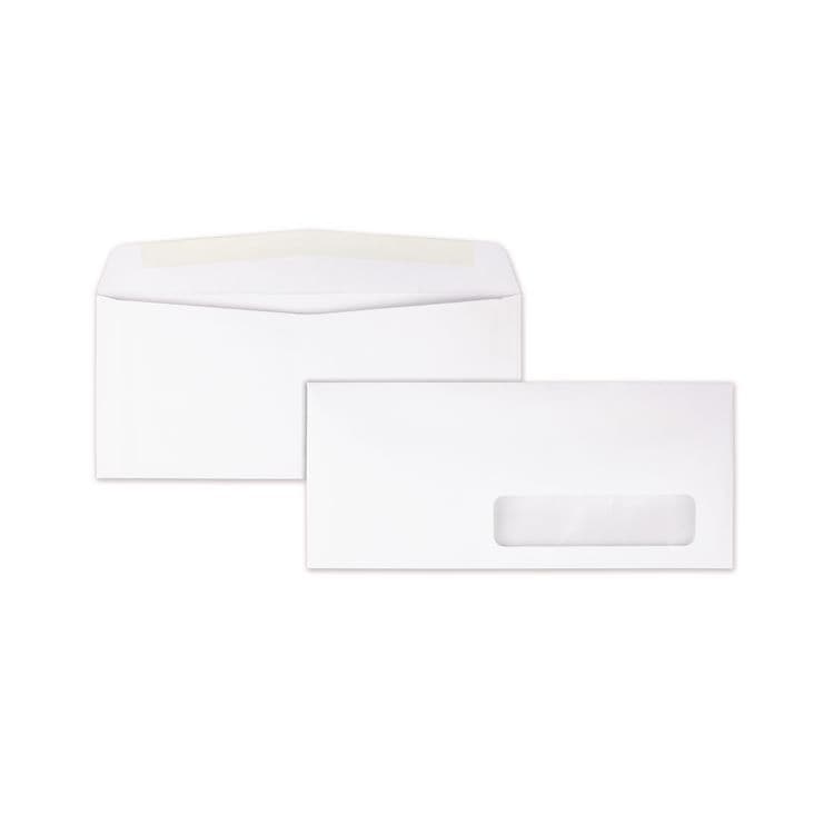QUALITY PARK PRODUCTS Address-Window Envelope, #10, Commercial Flap, Gummed Closure, 4.13 x 9.5, White, 500/Box (QUA21332)