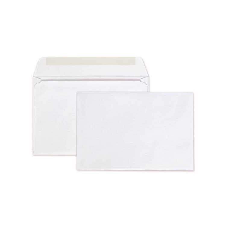 QUALITY PARK PRODUCTS Open-Side Booklet Envelope, #6 1/2, Hub Flap, Gummed Closure, 6 x 9, White, 100/Box (QUA37113)