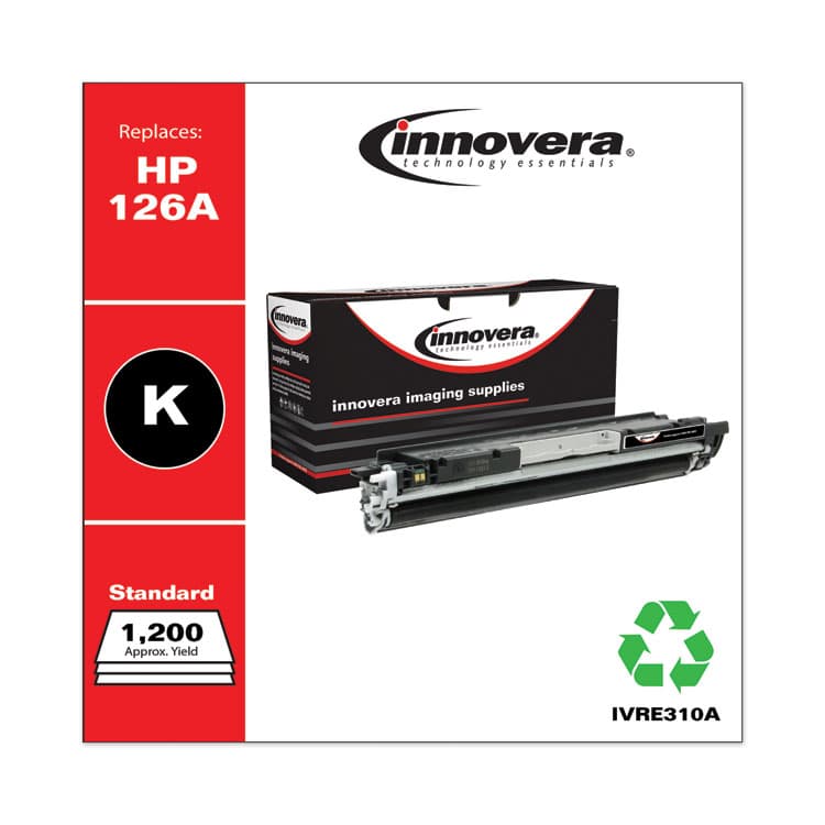 INNOVERA Remanufactured Black Toner, Replacement for 126A (CE310A), 1,200 Page-Yield (IVRE310A) thumbnail 2