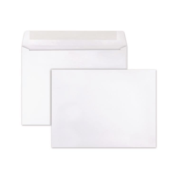 QUALITY PARK PRODUCTS Open-Side Booklet Envelope, #10 1/2, Cheese Blade Flap, Gummed Closure, 9 x 12, White, 250/Box (QUA37682)