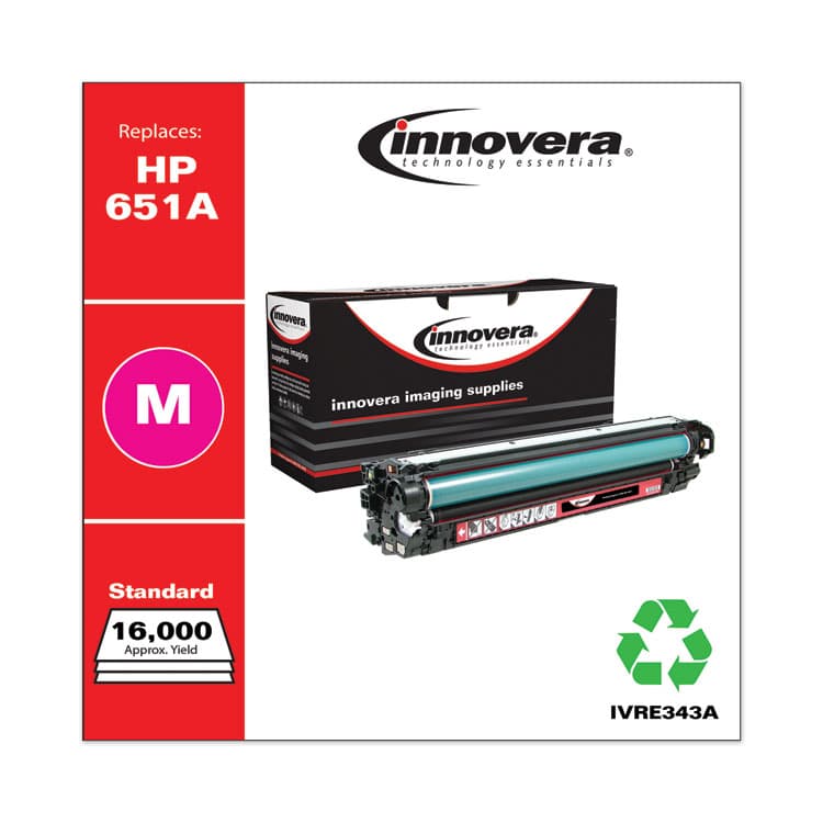 INNOVERA Remanufactured Magenta Toner, Replacement for 651A (CE343A), 13,500 Page-Yield (IVRE343A) thumbnail 2
