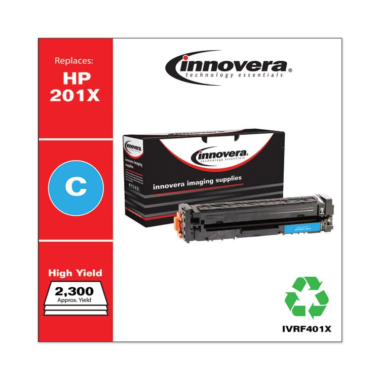 INNOVERA Remanufactured Cyan High-Yield Toner, Replacement for 201X (CF401X), 2,300 Page-Yield (IVRF401X) thumbnail 2