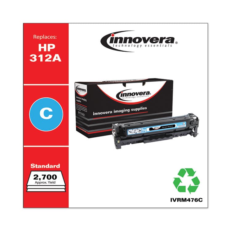 INNOVERA Remanufactured Cyan Toner, Replacement for 312A (CF381A), 2,700 Page-Yield (IVRM476C) thumbnail 2