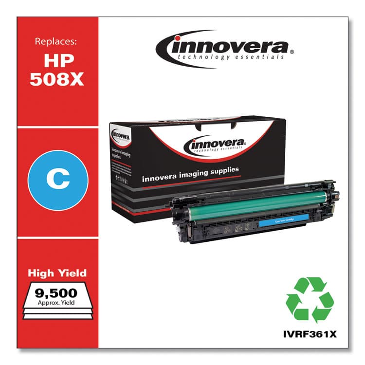INNOVERA Remanufactured Cyan High-Yield Toner, Replacement for 508X (CF361X), 9,500 Page-Yield (IVRF361X) thumbnail 2