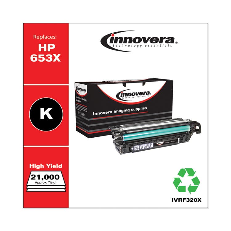 INNOVERA Remanufactured Black High-Yield Toner, Replacement for 653X (CF320X), 21,000 Page-Yield (IVRF320X) thumbnail 2