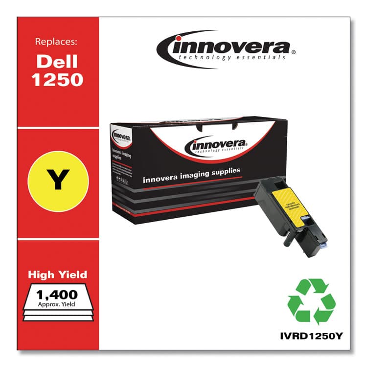 INNOVERA Remanufactured Yellow High-Yield Toner, Replacement for 331-0779, 1,400 Page-Yield (IVRD1250Y) thumbnail 2
