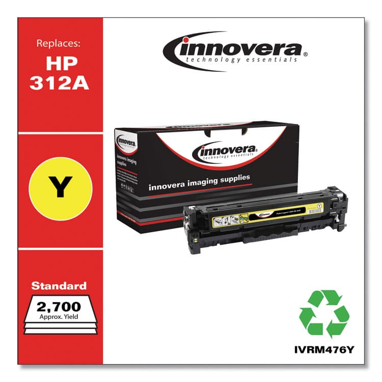 INNOVERA Remanufactured Yellow Toner, Replacement for 312A (CF382A), 2,700 Page-Yield (IVRM476Y) thumbnail 2