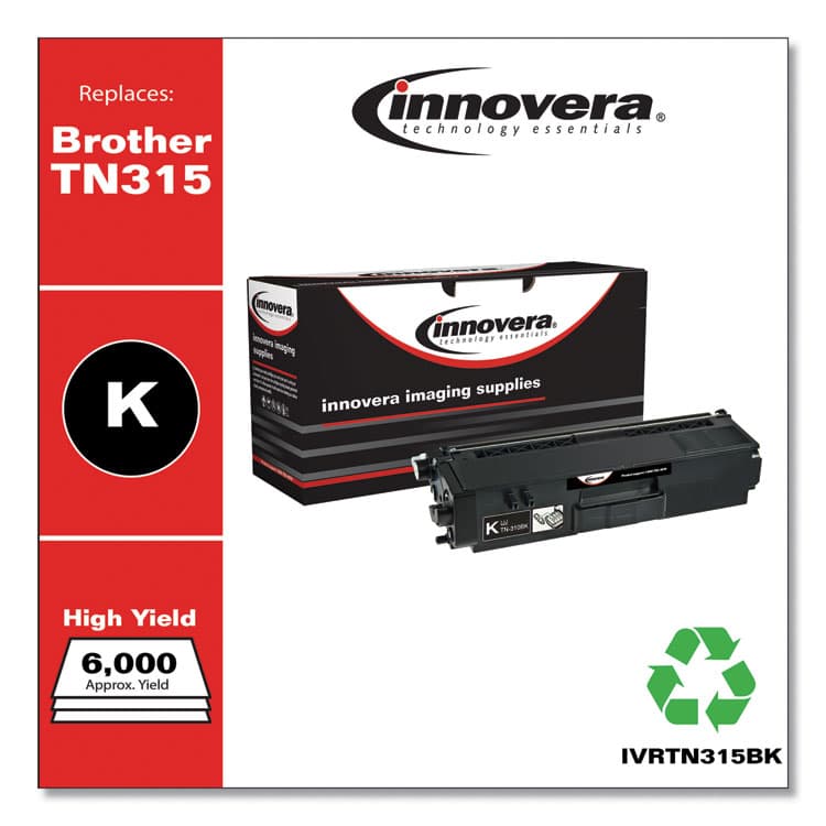 INNOVERA Remanufactured Black High-Yield Toner, Replacement for TN315BK, 6,000 Page-Yield (IVRTN315BK) thumbnail 2