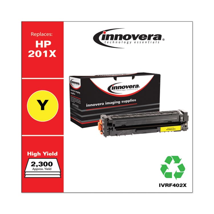 INNOVERA Remanufactured Yellow High-Yield Toner, Replacement for 201X (CF402X), 2,300 Page-Yield (IVRF402X) thumbnail 2