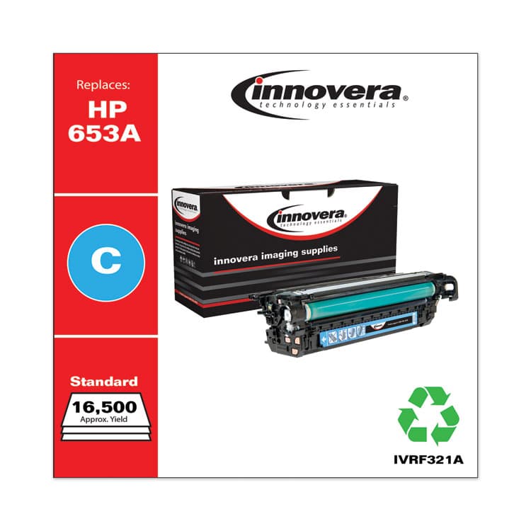 INNOVERA Remanufactured Cyan Toner, Replacement for 653A (CF321A), 16,500 Page-Yield (IVRF321A) thumbnail 2