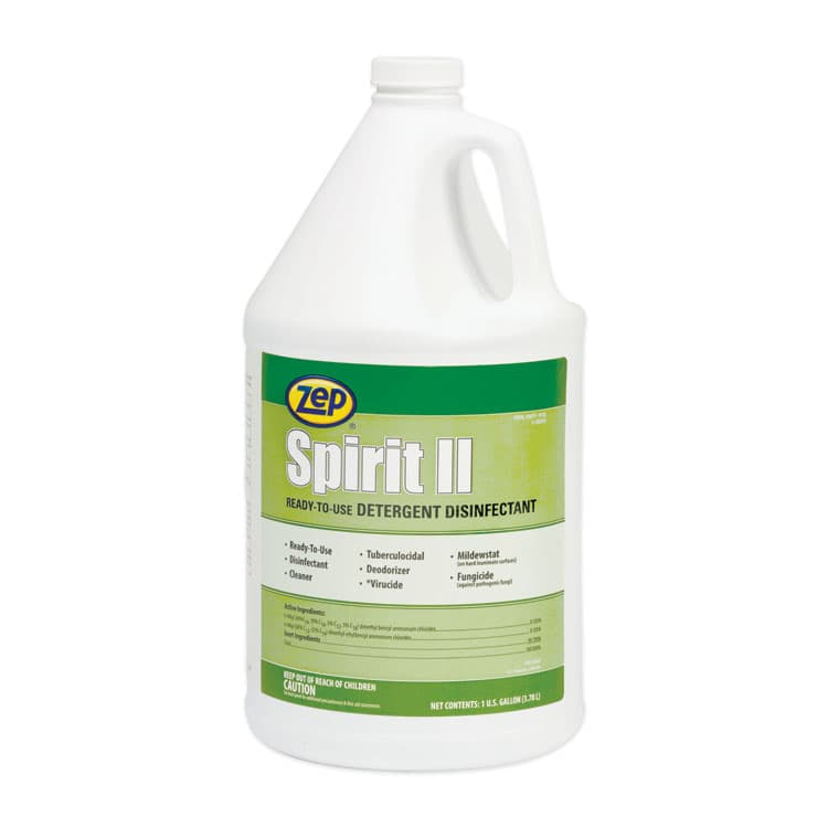 ZEP . Spirit II Ready-to-Use Disinfectant, Citrus Scent, 1 gal Bottle, 4/Carton (ZPP67923) thumbnail 2