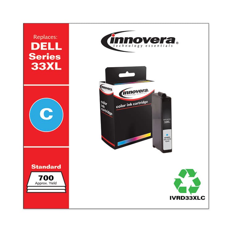 INNOVERA Remanufactured Cyan Ink, Replacement for 33XL (8DNKH331-7378), 700 Page-Yield (IVRD33XLC) thumbnail 2