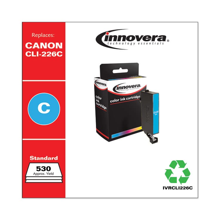 INNOVERA Remanufactured Cyan Ink, Replacement for CLI-226 (4547B001AA), 530 Page-Yield (IVRCLI226C) thumbnail 2