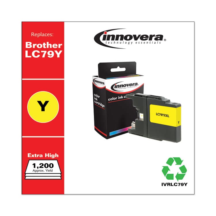 INNOVERA Remanufactured Yellow Extra High-Yield Ink, Replacement for LC79Y, 1,200 Page-Yield (IVRLC79Y) thumbnail 2