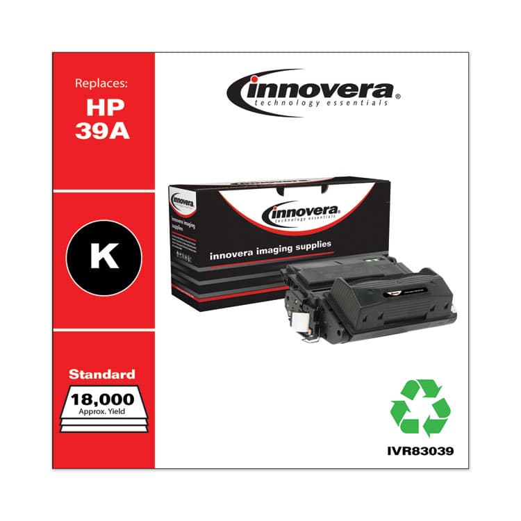 INNOVERA Remanufactured Black Toner, Replacement for 39A (Q1339A), 18,000 Page-Yield (IVR83039) thumbnail 2
