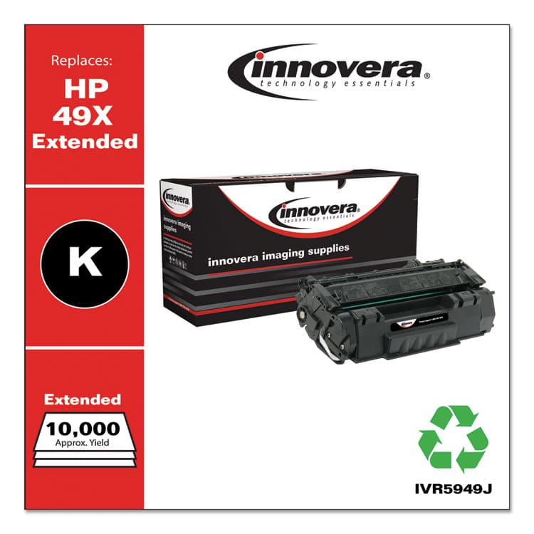 INNOVERA Remanufactured Black Extended-Yield Toner, Replacement for 49X (Q5949XJ), 10,000 Page-Yield (IVR5949J) thumbnail 2