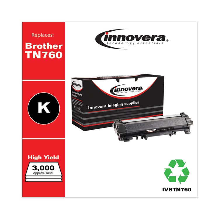 INNOVERA Remanufactured Black High-Yield Toner, Replacement for TN760, 3,000 Page-Yield (IVRTN760) thumbnail 2