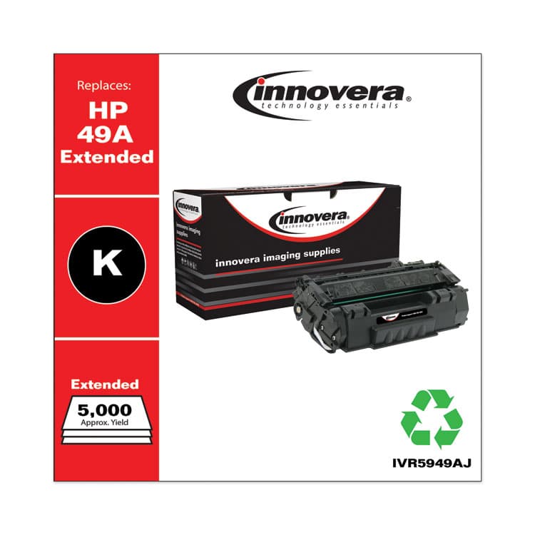 INNOVERA Remanufactured Black Extended-Yield Toner, Replacement for 49A (Q5949AJ), 5,000 Page-Yield (IVR5949AJ) thumbnail 2