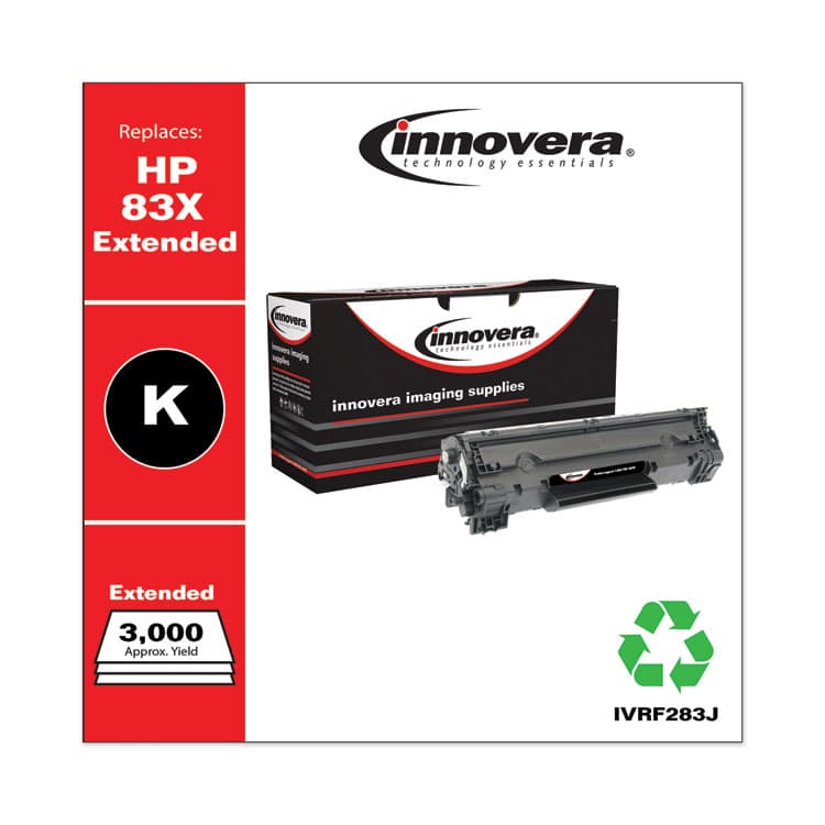 INNOVERA Remanufactured Black Extended-Yield Toner, Replacement for 83X (CF283XJ), 3,000 Page-Yield (IVRF283J) thumbnail 2