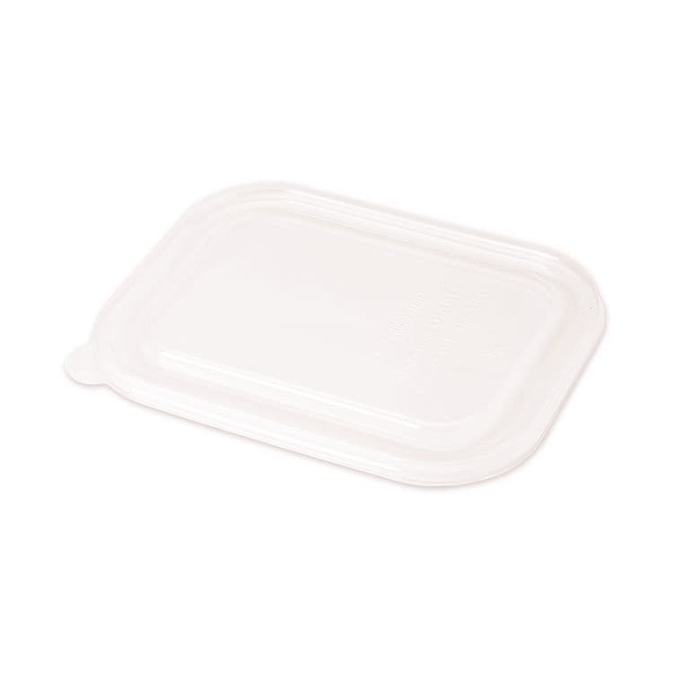 WORLD CENTRIC PLA Lids for Fiber Containers, 8.8 x 6.9 x 0.8, Clear, Plastic, 400/Carton (WORCTLCS3)
